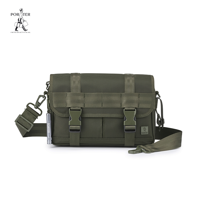 尼龙机能手电斜挎包多功能单肩包