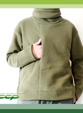 CCP 实体现货 休闲运动秋冬保暖宽松摇绒粒卫衣堆堆领套头衫