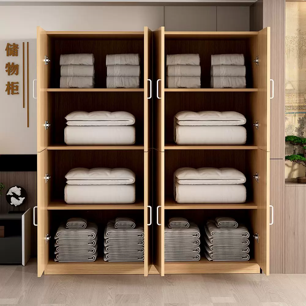 公寓酒店客房实木布草柜民宿宾馆收纳储物柜桑拿足浴店毛巾更衣柜,商业/办公家具,办公储物柜,淘宝优惠券,粉丝福利购,淘宝优惠卷