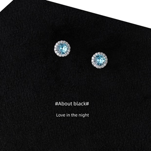 小灯泡锆石免摘316L钛钢耳钉耳垂钉耳骨钉 海洋之心