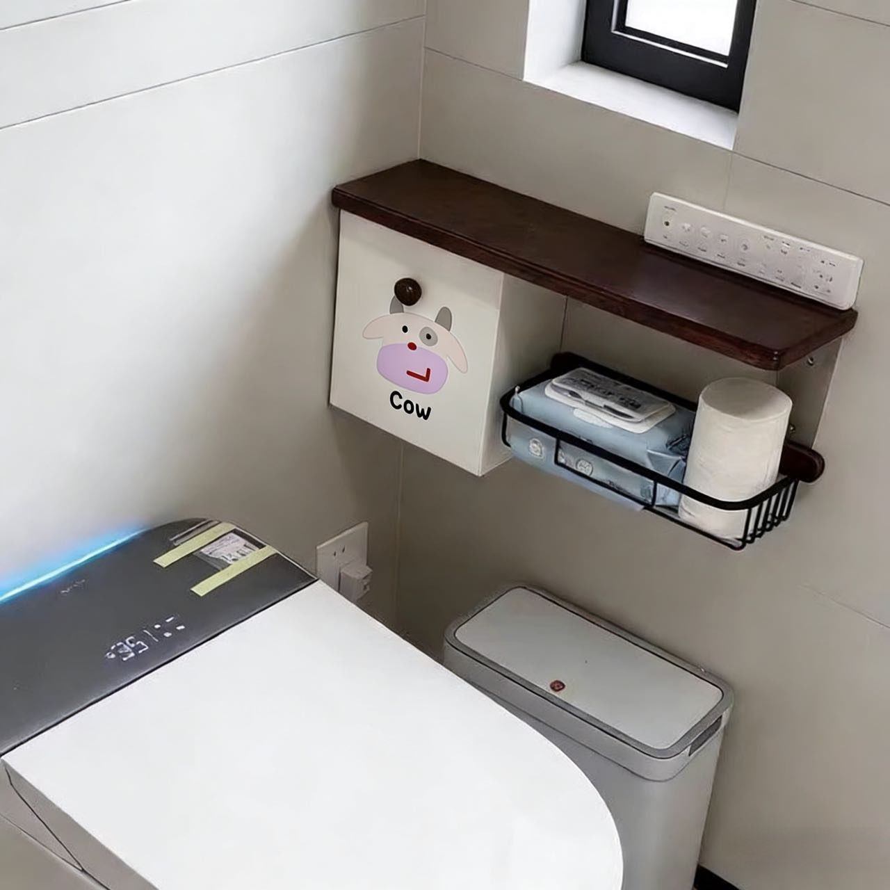 中古风卫生间壁挂置物架纸巾盒厕所厕纸姨妈巾收纳盒储物柜湿巾架,家庭/个人清洁工具,浴室角架/置物架,淘宝优惠券,粉丝福利购,淘宝优惠卷