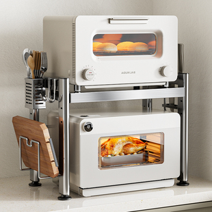 家图腾厨房不锈钢微波炉置物架台面多功能烤箱多层电饭煲收纳架子