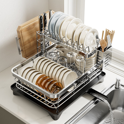 304不锈钢碗碟沥水架收纳架