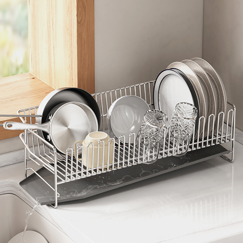 家图腾304不锈钢厨房碗碟架