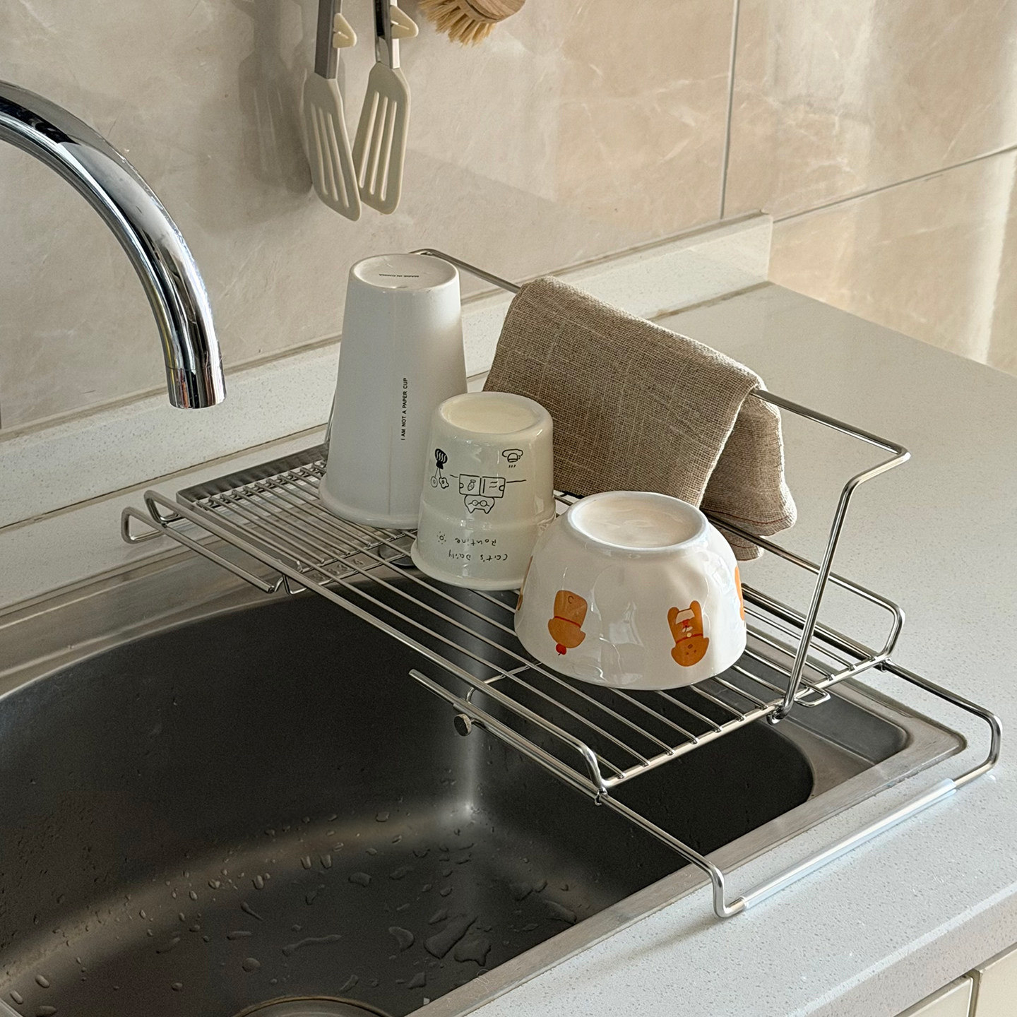 家图腾不锈钢水槽沥水架可伸缩厨房水池碗碟餐具沥水篮收纳置物架,厨房/烹饪用具,水槽置物架,淘宝优惠券,粉丝福利购,淘宝优惠卷