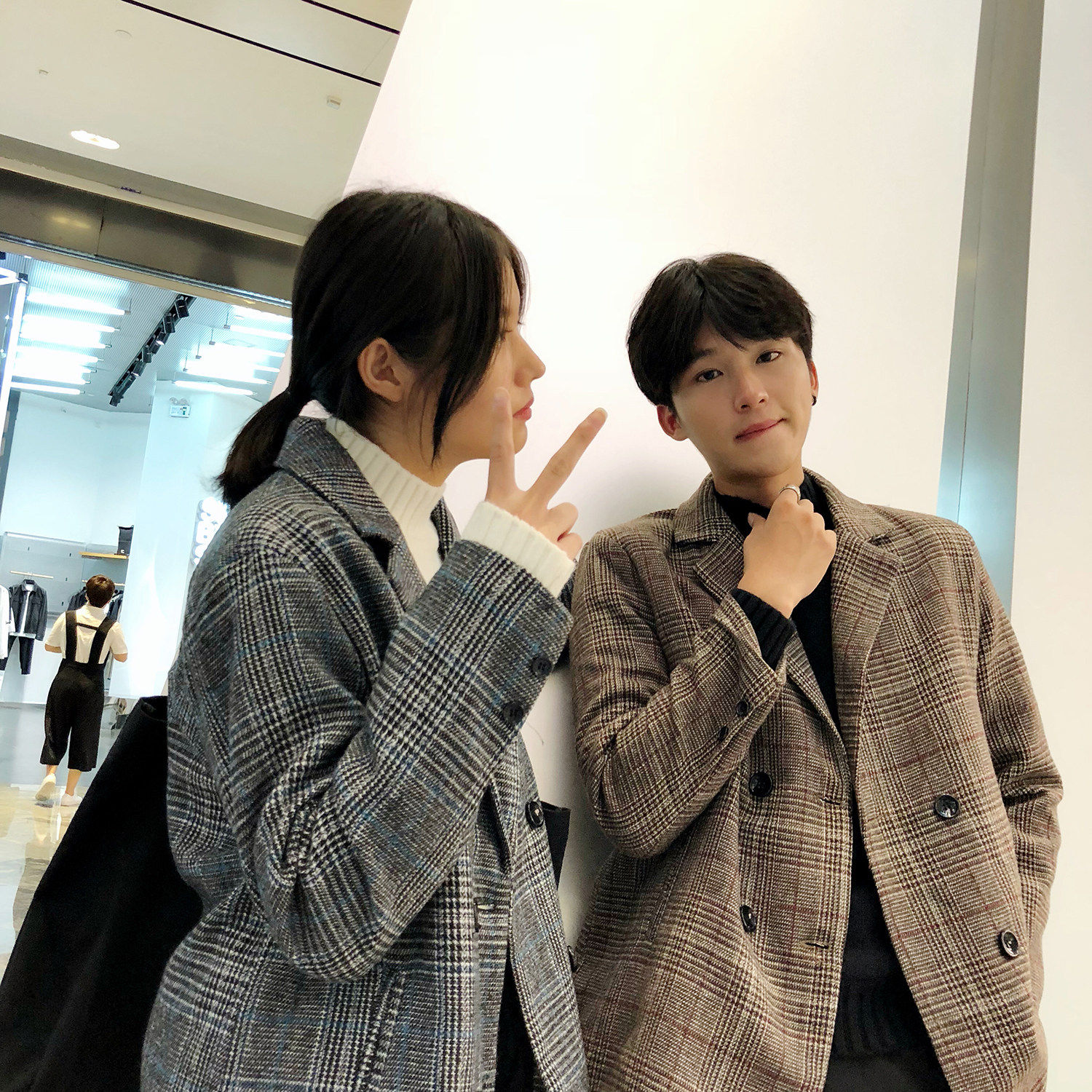 【精品】新款上市◆2025冬季男女同款韩版潮流锁棉格子呢子西服,男装,休闲西服,淘宝优惠券,粉丝福利购,淘宝优惠卷