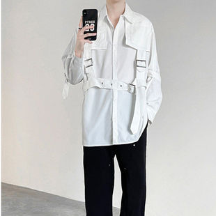 2025春秋男款 上市 新款 小众结构山本暗黑设计感宽松衬衫 精品