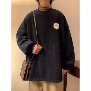 上市 新款 优品 2025秋冬青少年港风潮流羊羔毛圆领卫衣 断码