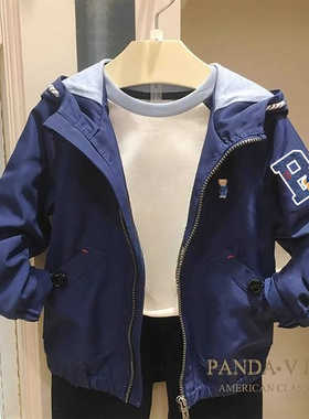 chris童装26春秋新款男童装薄款外套中大童装休闲连帽夹克棒球潮