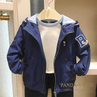 chris童装26春秋新款男童装薄款外套中大童装休闲连帽夹克棒球潮