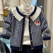 chris童装 儿童休闲百搭毛衣中大童外套 26春秋冬新女童棉针织开衫