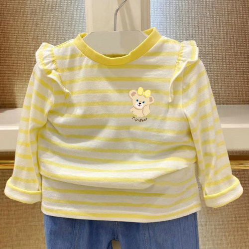 chris童装2026春秋新款女童圆领套头长袖T恤宝宝婴童棉T恤打底衫