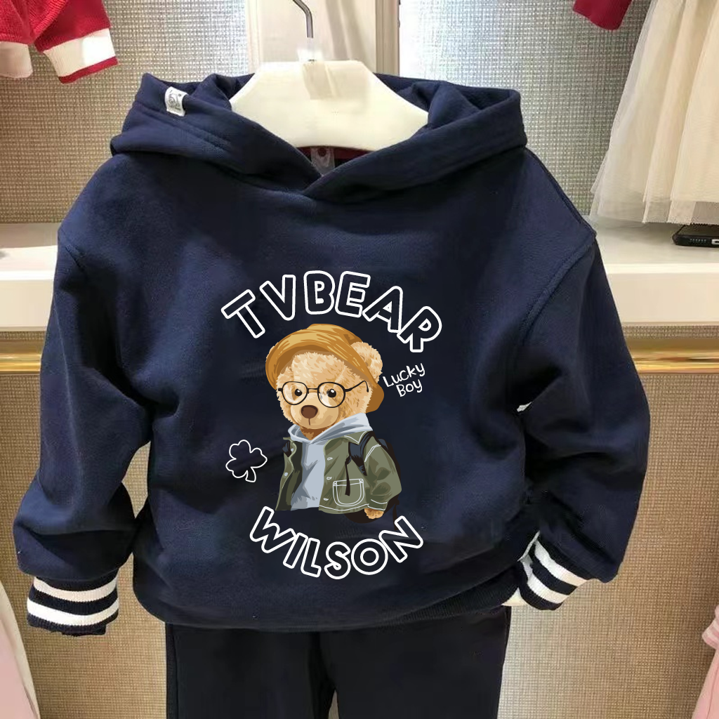 chris童装2025春秋新款男童全棉连帽卫衣中大童装休闲百搭外套潮