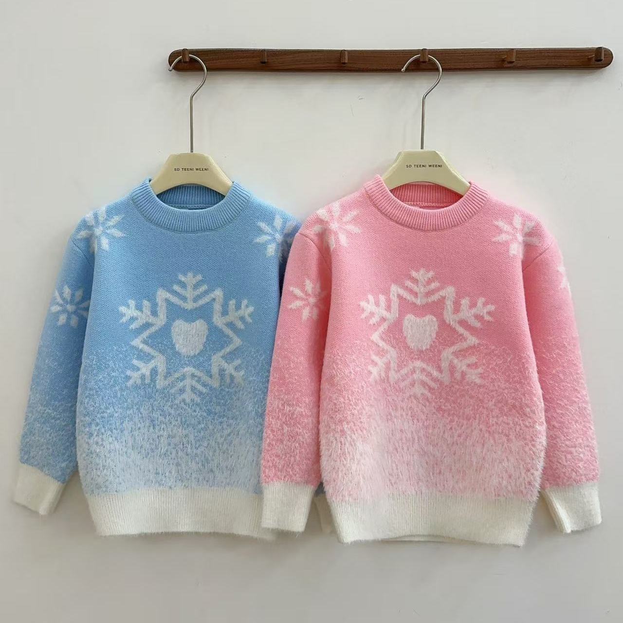 chris童装25冬装新款女童提花针织衫毛衣中大童洋气休闲棉套头衫