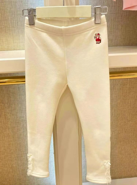 chris童装26秋冬新款女童加绒加厚休闲打底裤中大童女孩长裤洋气