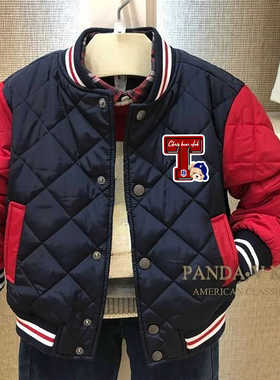 chris童装26秋冬新款男童棉服中大童洋气休闲夹克棒球服儿童外套