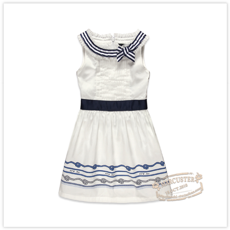 rtw夏装学院花边脖全连衣裙公主