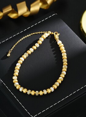 新中式金色碎银子手链女时尚手镯