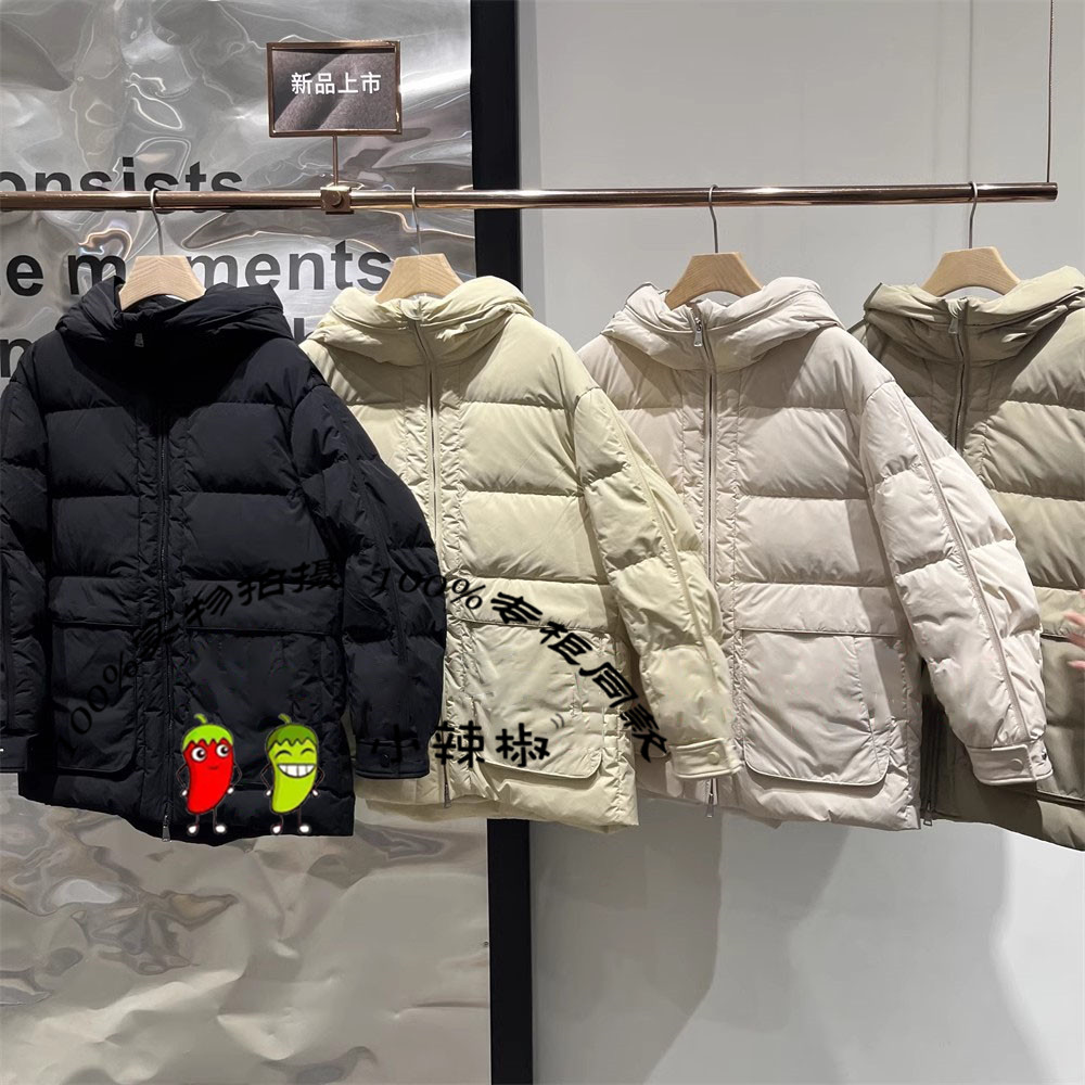 衣播2024冬季新款工装休闲外套连帽羽绒服BDR4RD3535生活的档案馆