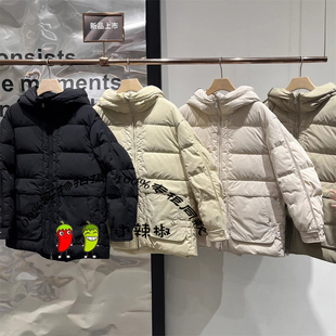 休闲外套连帽羽绒服BDR4RD3535生活 工装 档案馆 新款 衣播2024冬季