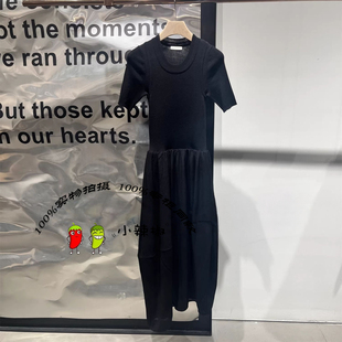 拼接连衣裙BDT1LD1048潭水澄明 圆领短袖 衣播商场同款 2026春季