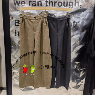 子长裤 慵懒风休闲磨毛裤 BDR4KD3915月光下许愿 新款 播女2024冬季