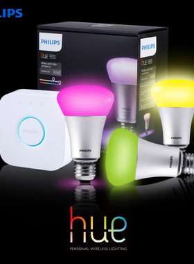 飞利浦Hue7.5W智能灯泡led彩光照明Siri智控拾音灯E27语音HomeKit