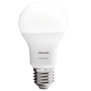 飞利浦可调色温led灯泡调光8W大球泡柔和光两种光色白光到黄光