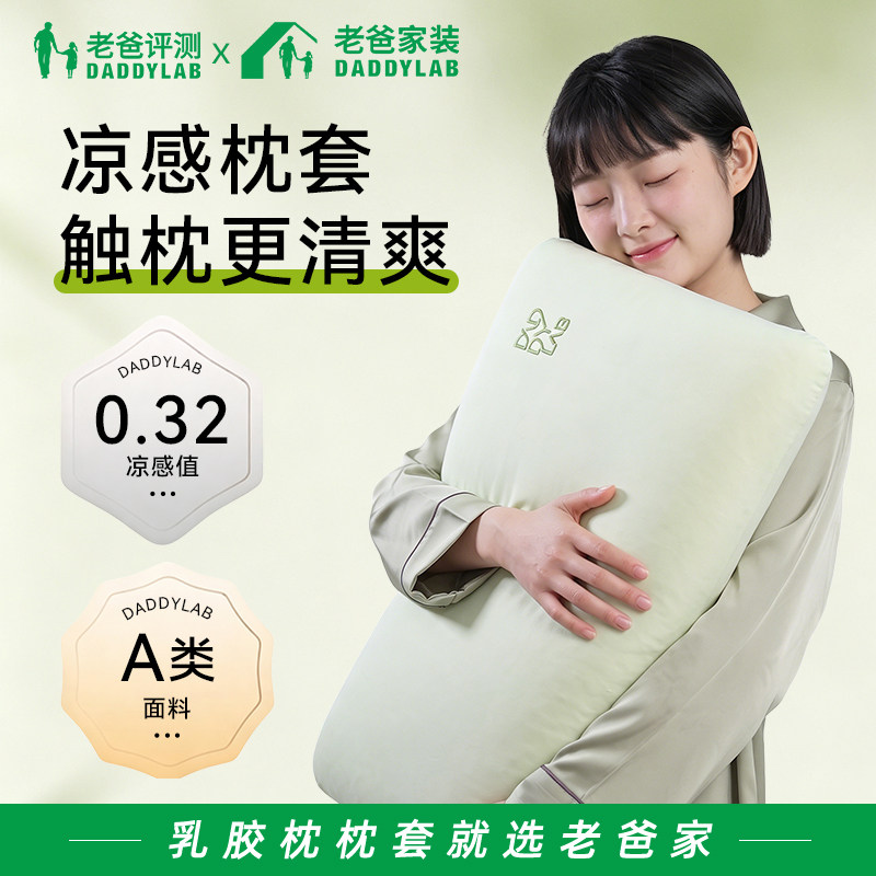 老爸评测定制乳胶枕夏季凉感枕套图片