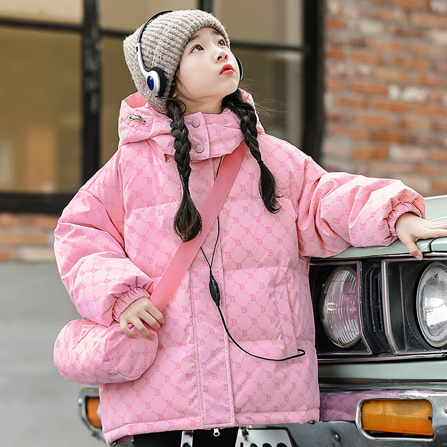 儿童羽绒服女童短款免洗加厚保暖