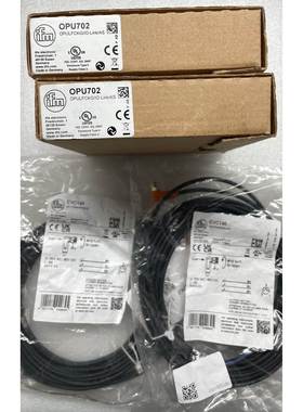 【议价】易福门槽型光电传感器，型号OPU702，配套电缆EVC146