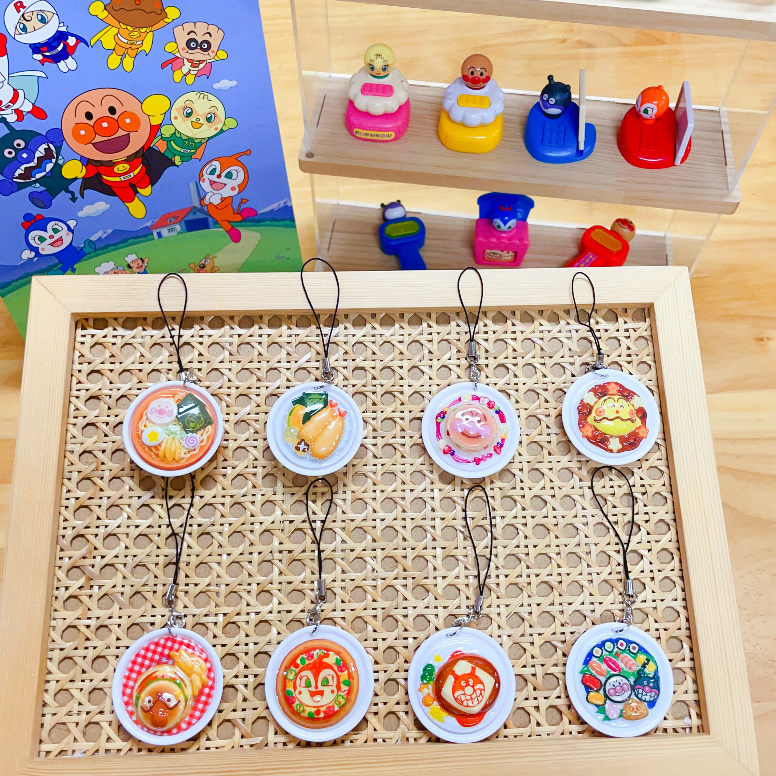 面包超人系列卡通印花小碗菜食玩挂件挂链手机挂件