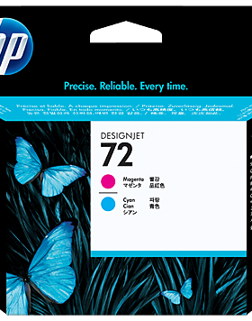 HP 72号青色+品红色打印头 C9383A M-C  T610/t770/795绘图仪喷头