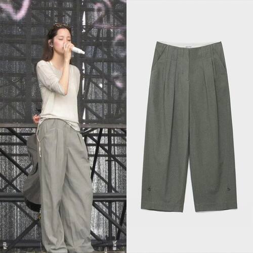 9.25 2026秋季新款韩国设计师low家欧阳娜娜同款双褶系扣休闲裤