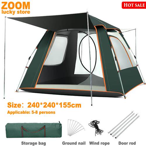 Automatic quick open pop-up tent large camping waterproof跨