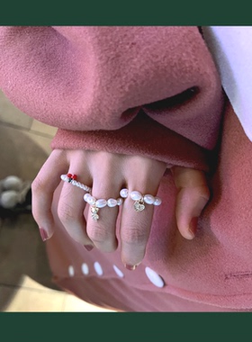 天然珍珠戒指女秀气独特