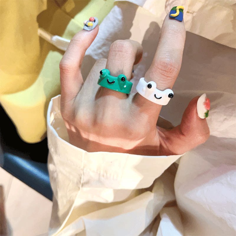 戒指指环动物可爱卡通个性青蛙食指戒指