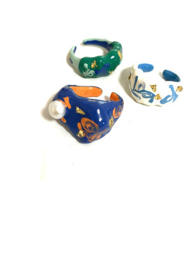 green新品亚克力戒指日韩饰品