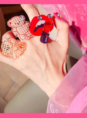 1女亚克力内涵加载戒指