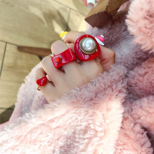 其他女树脂日韩可爱戒指