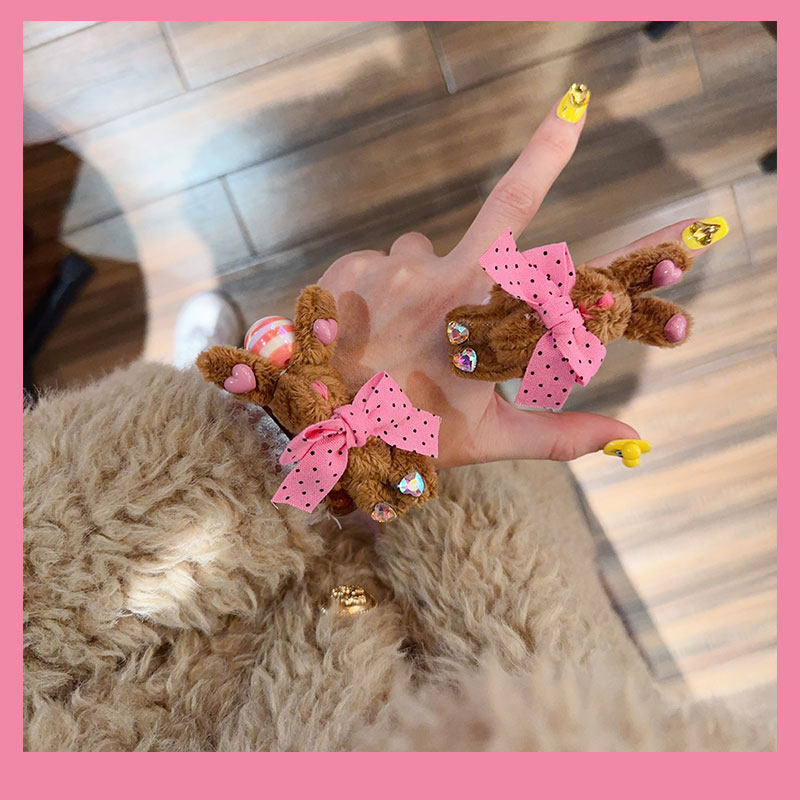 可爱兔子毛绒发夹波点蝴蝶结发饰卡通戒指手镯,饰品/流行首饰/时尚饰品新,戒指/指环,淘宝优惠券,粉丝福利购,淘宝优惠卷
