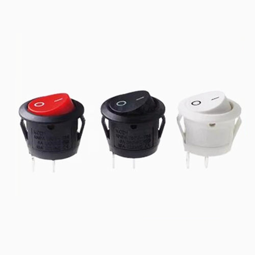 15MM 全圆 船型开关 两脚两档KCD1外径16.5MM白/红/黑3A250V