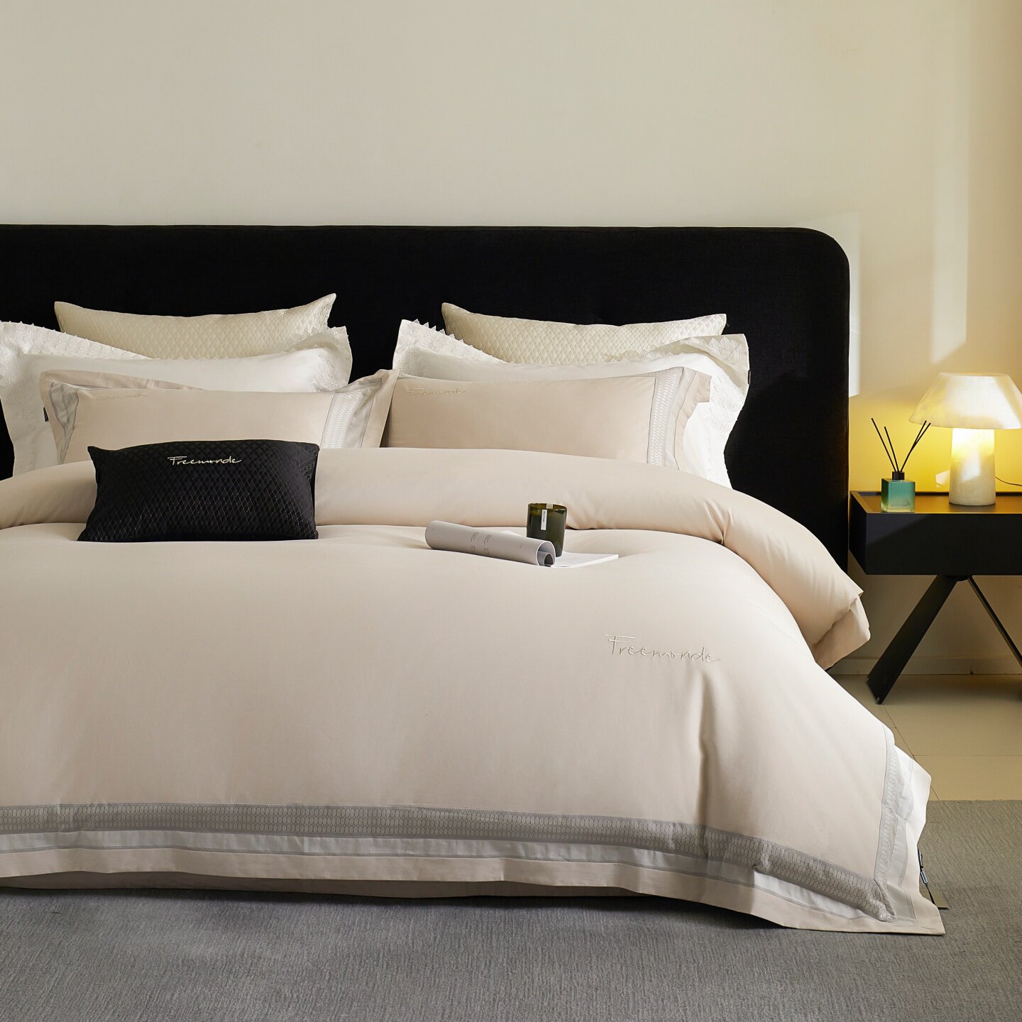 LOOPS LOVE轻奢高端120支婴肤棉磨毛四件套全棉纯棉保暖床上用品4