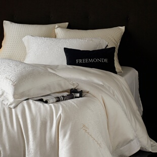 LOOPS LOVE高档兰精天丝四件套提花贡缎工艺凉感床品高端套件夏季