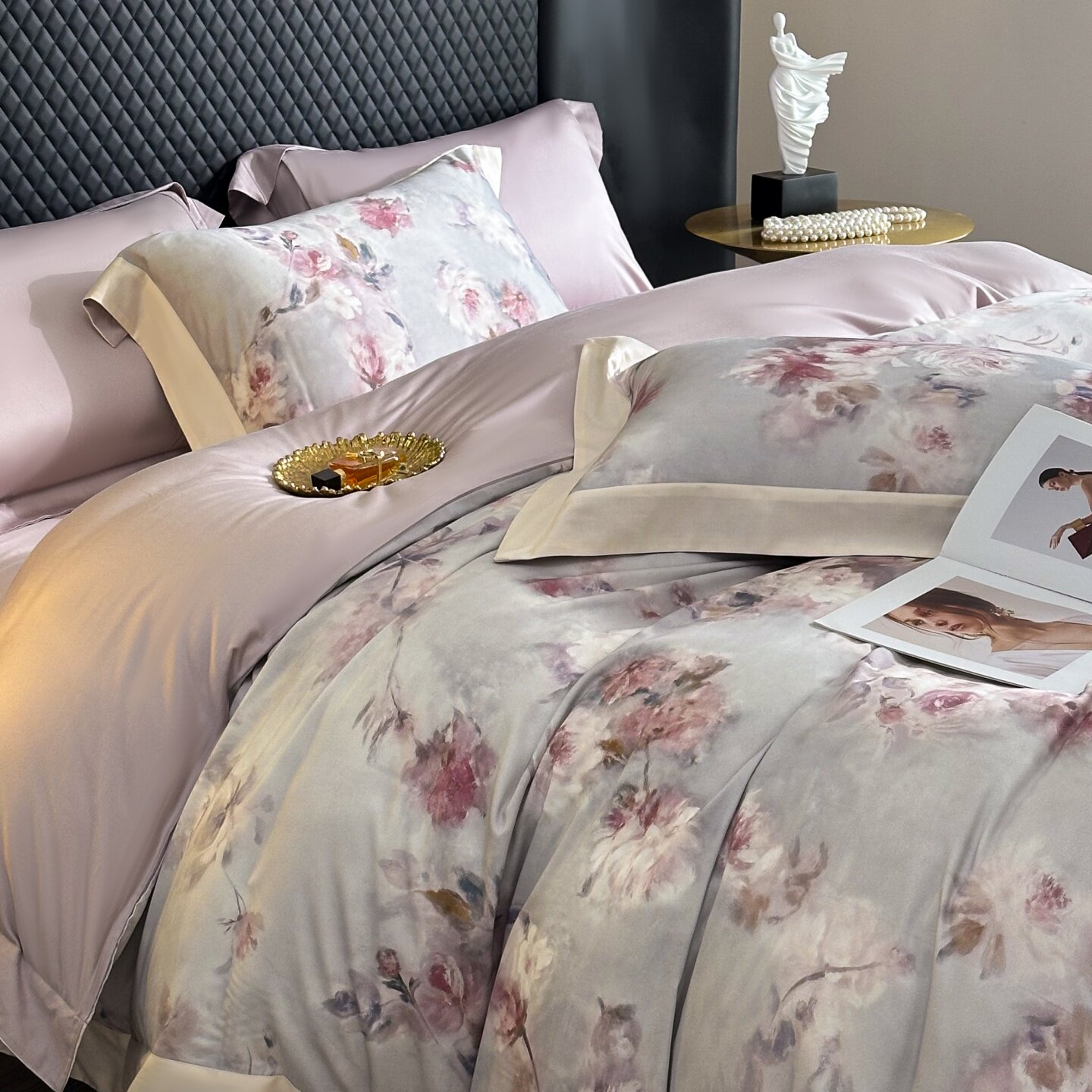 LOOPS LOVE高端奢华天丝棉磨毛四件套高档卧室套件床上用品床单款