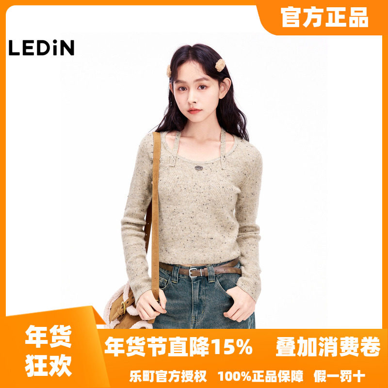 【商场同款】乐町挂脖线套衫冬新款针织时尚修身毛衣C2EEE4207,女装/女士精品,毛针织衫,淘宝优惠券,粉丝福利购,淘宝优惠卷