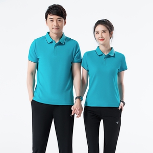 361夏季半袖情侣T恤男女短袖polo衫翻领乔丹诺大码宽松团体运动服