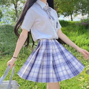 白夜霓虹日本正统JK制服高腰格纹女感学生学院风短裙格裙学生装