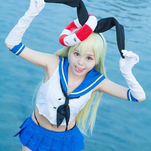 舰队舰娘Collection岛风COS学生装全套cosplay裙子角色扮演兔子装