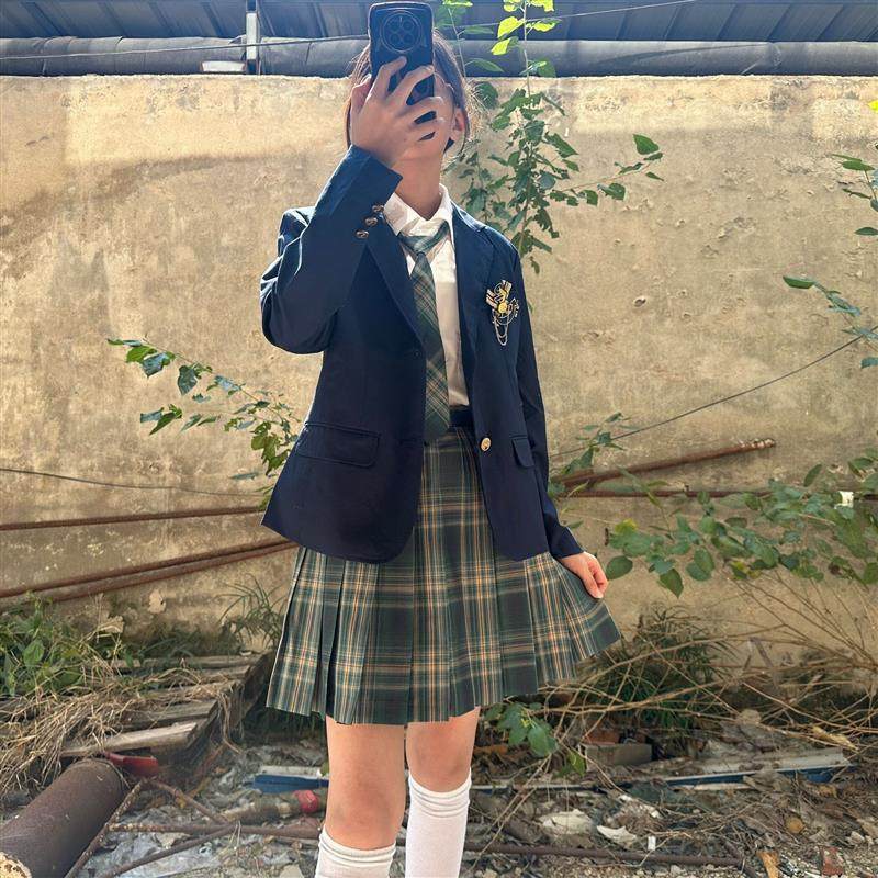 森林来信jk制服正版西服格裙套装a字高腰学院风半身短裙西装全套